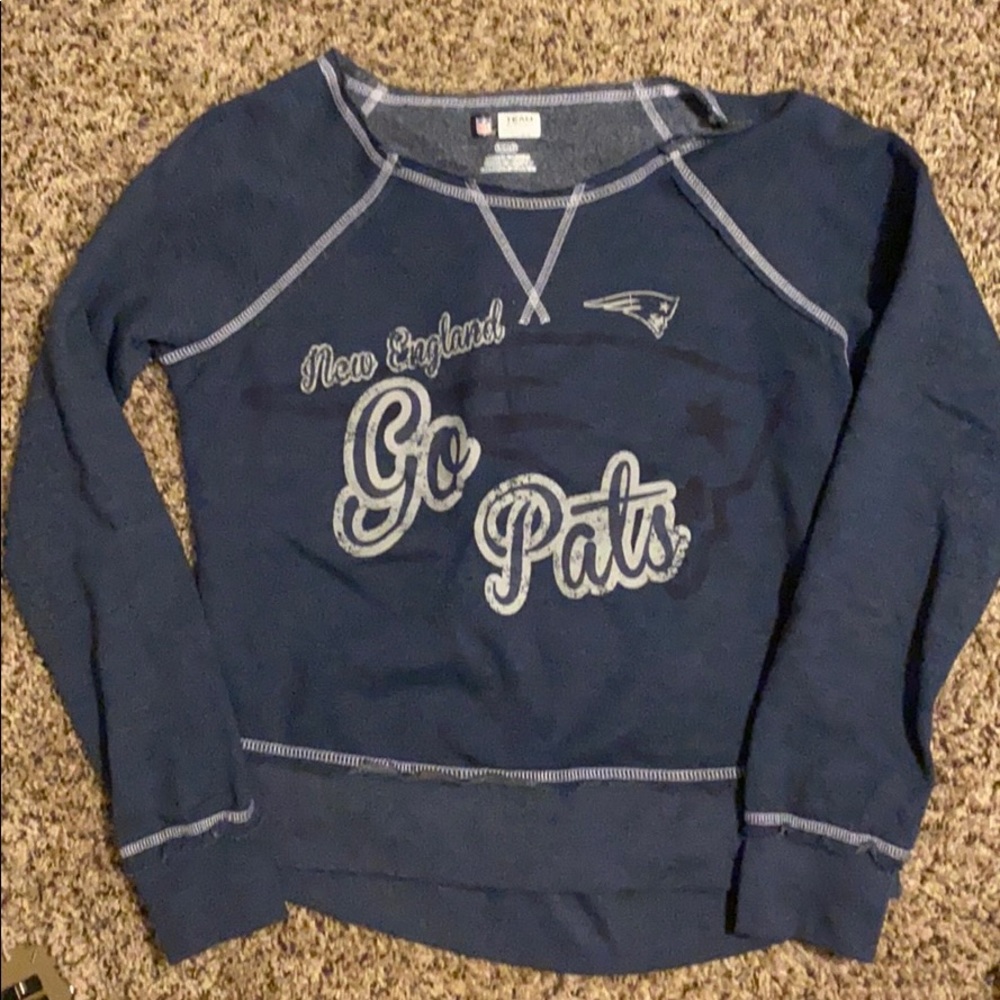 Navy New England Patriots Sweater Small